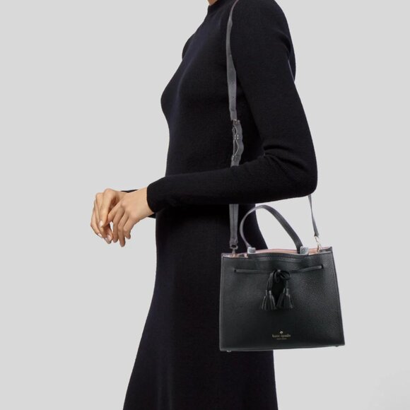 Kate Spade Black Leather Shoulder Bag with Bow - Picture 2 of 7